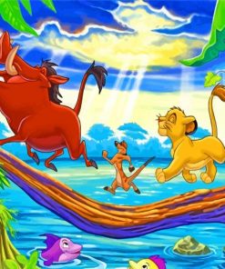 Lion King Baby Simba And Friends Paint by numbers