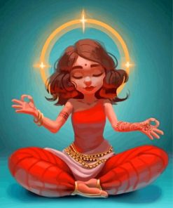 meditation-indian-girl-paint-by-number