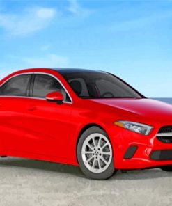 red-merecdes-car-paint-by-numbers