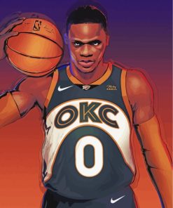 Russell Westbrook Basketball Paint by Numbers