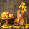 Violin And Fruits Paint by numbers
