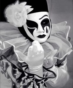 masquerade-ball-clowns-in-B&W-outfits-paint-by-number
