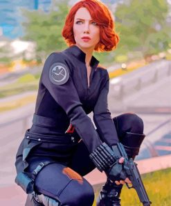 Black Widow paint by numbers