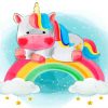 Colorful Unicorn On Rainbow paint by numbers