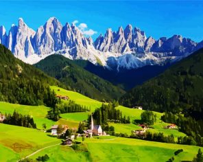 Dolomites Italian Alps paint by numbers