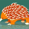 Cute Little Enchidna Illustration paint by numbers