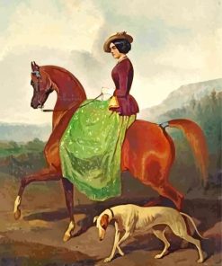 Equestrian Lady paint by numbers