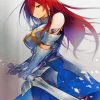 Erza Scarlette Anime Character paint by numbers