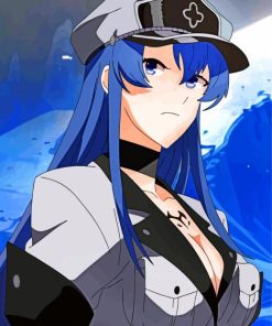 Esdeath Anime Character paint by numbers