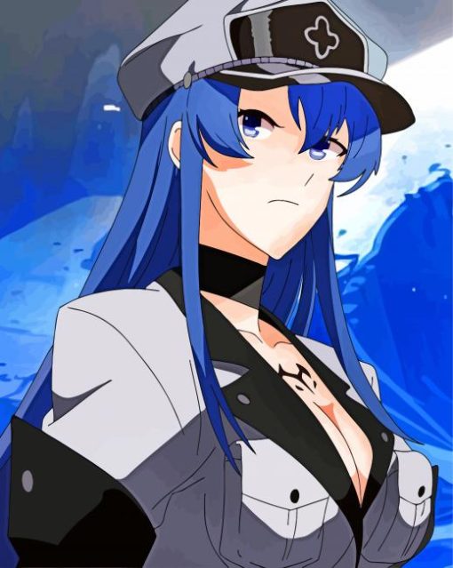 Esdeath Anime Character paint by numbers