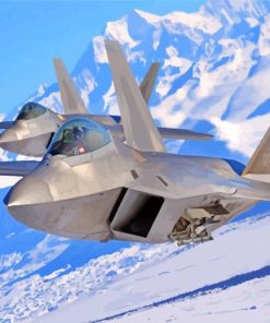 The Lockheed Martin F-22 Airplane paint by numbers