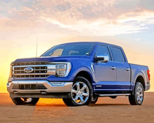 Blue F150 Ford Car paint by numbers