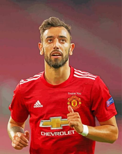 Fernandes Bruno Manchester United Player paint by numbers