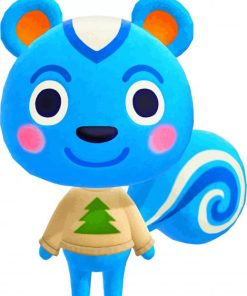 Cute Blue Filbert Illustration paint by numbers