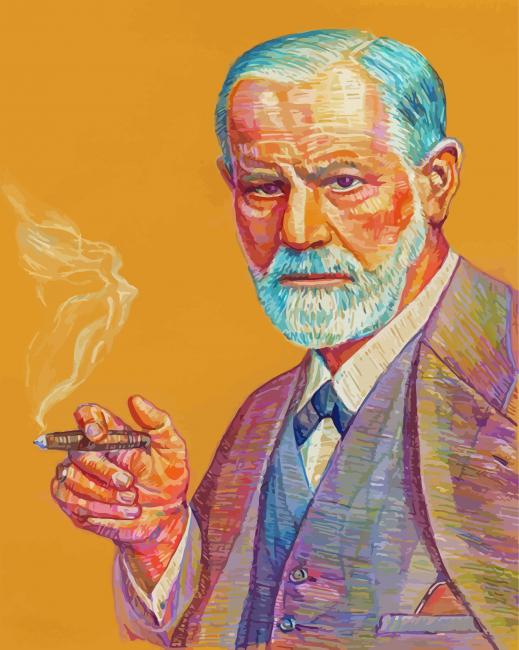 Sigmund Freud -Paint By Number - PaintingByNumbers.shop