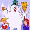 Frosty And The Kids paint by numbers