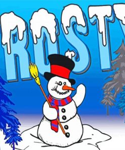 Frost The Snowman paint by numbers