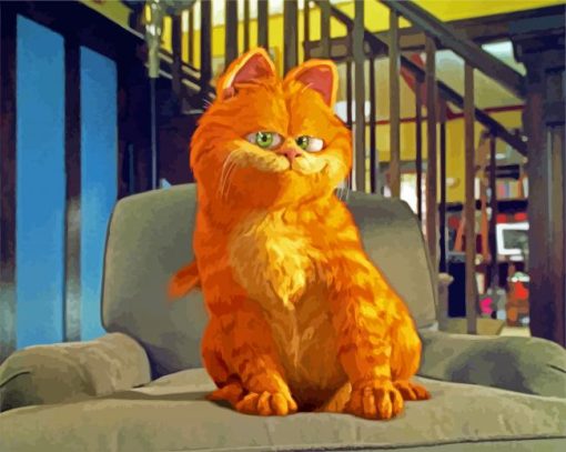 Garfield Cat Cartoon paint by numbers