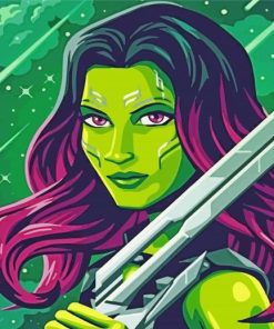Gamora Art paint by numbers