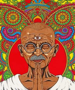Gandhi Mandala paint by numbers