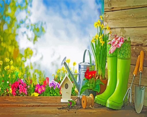Gardening Time paint by numbers