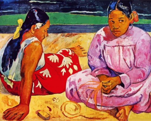 Paul Gauguin Woman On The Beach paint by numbers