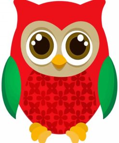 Red Owl Staring paint by numbers