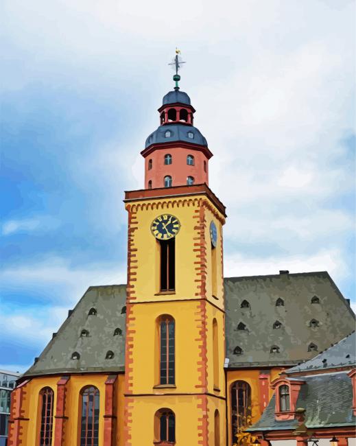 St Catherines Church Frankfurt paint by numbers