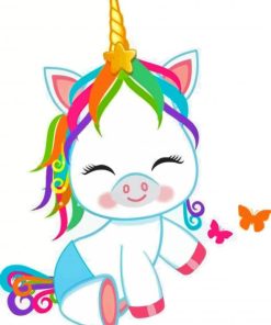 Adorable Unicorn paint by numbers