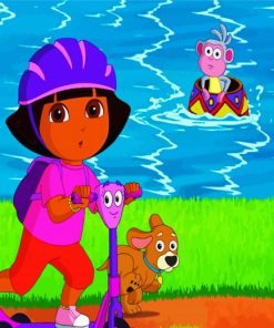 Aesthetic Dora Animation paint by numbers