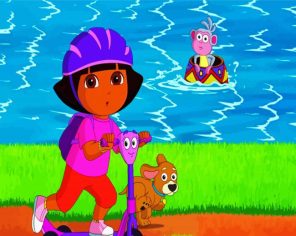 Aesthetic Dora Animation paint by numbers