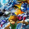 Gabumon Digimon paint by number