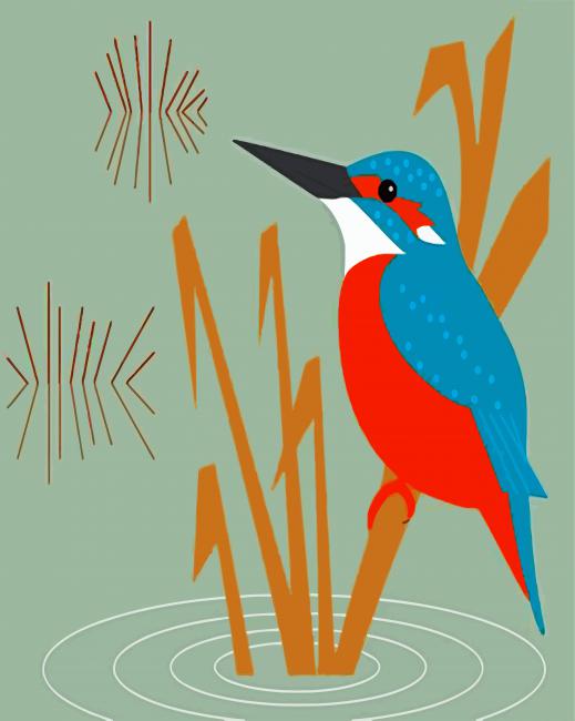 Kingfisher Art paint by number