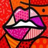 Aesthetic Abstract Lips Art paint by numbers