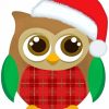 Christmas Brown Owl paint by numbers