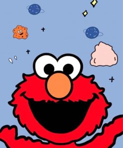 Cute Elmo Cartoon Show paint by numbers