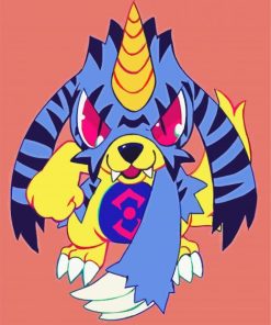 Cute Gabumon Anime paint by numbers