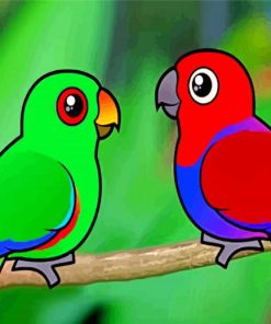 Cute Electrus Birds paint by numbers