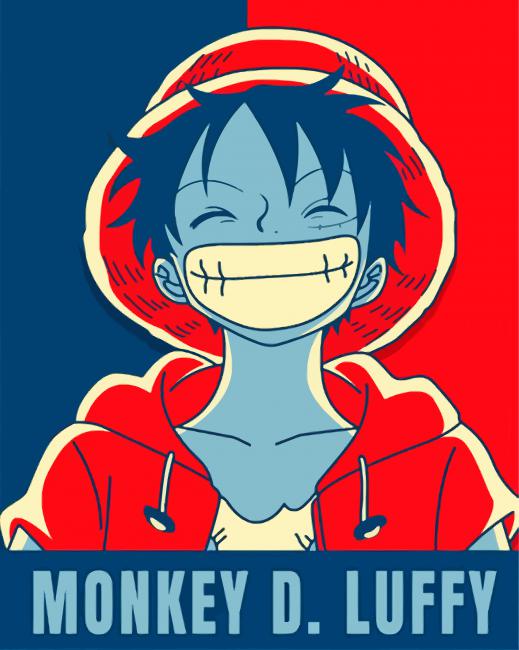 Monkey .D.Luffy Anime Character paint by numbers