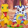 Digmon Augomon And Gabumon paint by numbers