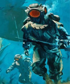 Professional Divers paint by numbers
