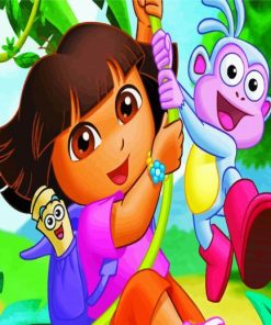Dora Explorer Animation paint by numbers