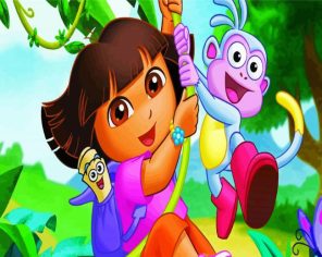 Dora Explorer Animation paint by numbers
