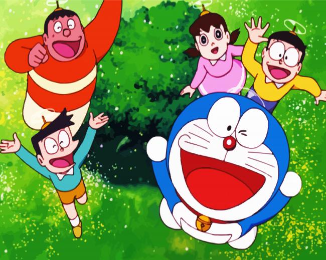 Doraemon Anime paint by numbers