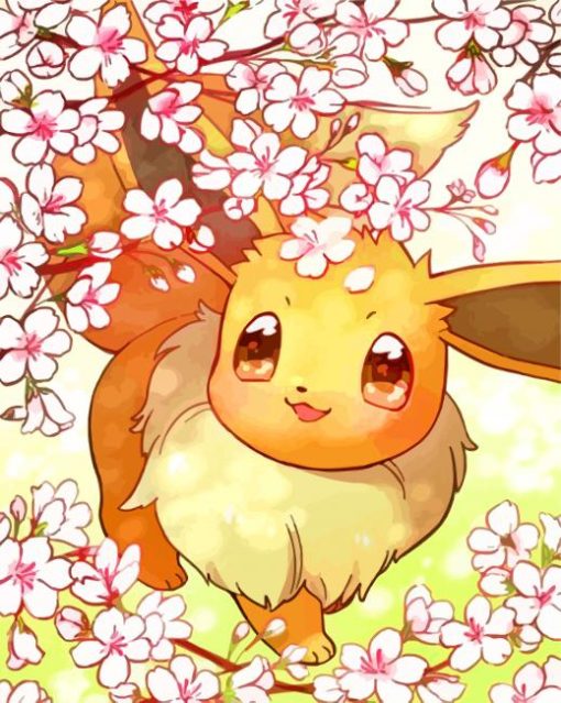 Eevee Pokemon Anime Character paint by numbers