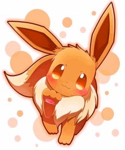 Eevee Pokemon Animation paint by numbers