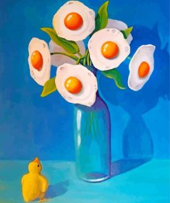 Eggs Flowers Art paint by numbers