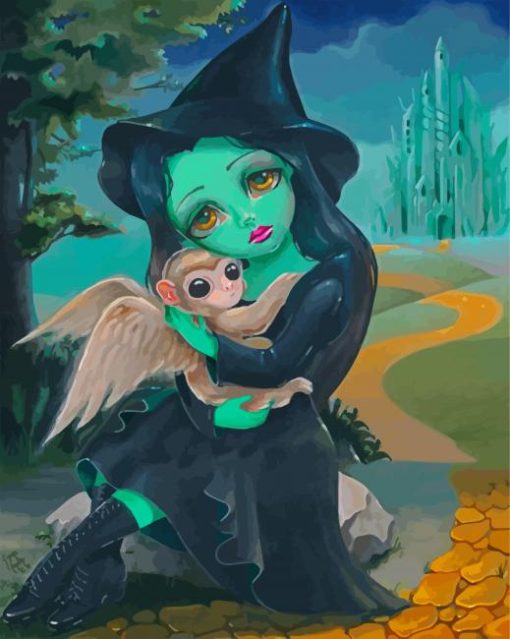 Elphaba And Monckey paint by numbers
