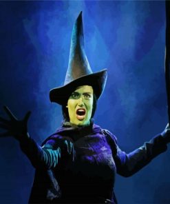 Aesthetic Elphaba With Her Broom paint by numbers