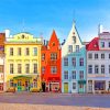 Colorfull Houses Of Estonia paint by numbers